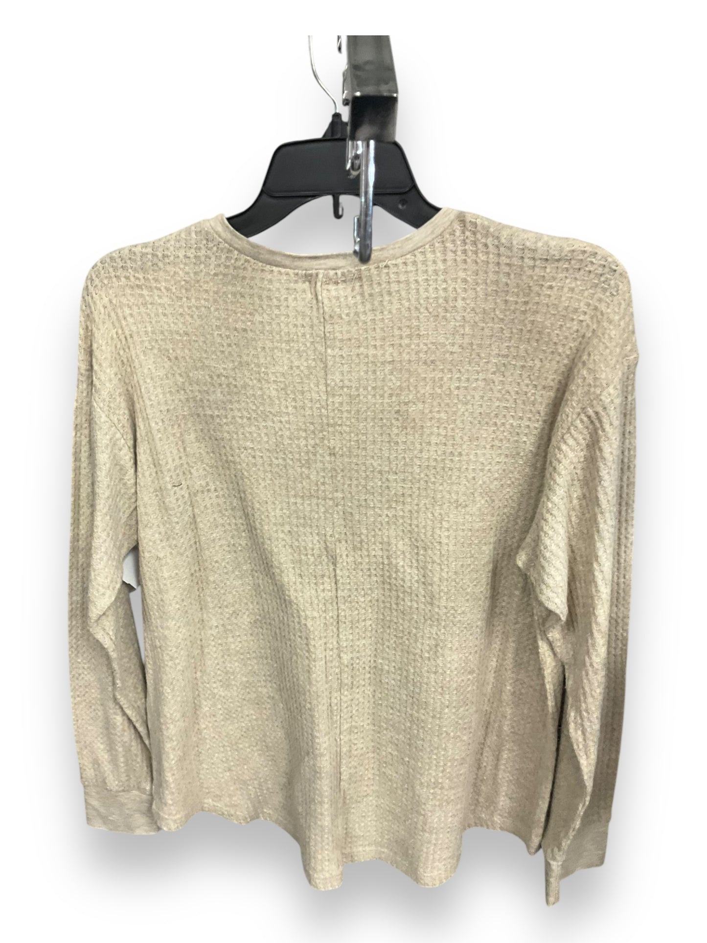 Top Long Sleeve Basic By Clothes Mentor In Beige, Size: L