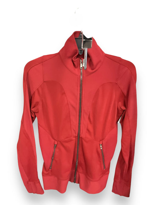 Athletic Jacket By Lululemon In Red, Size: M