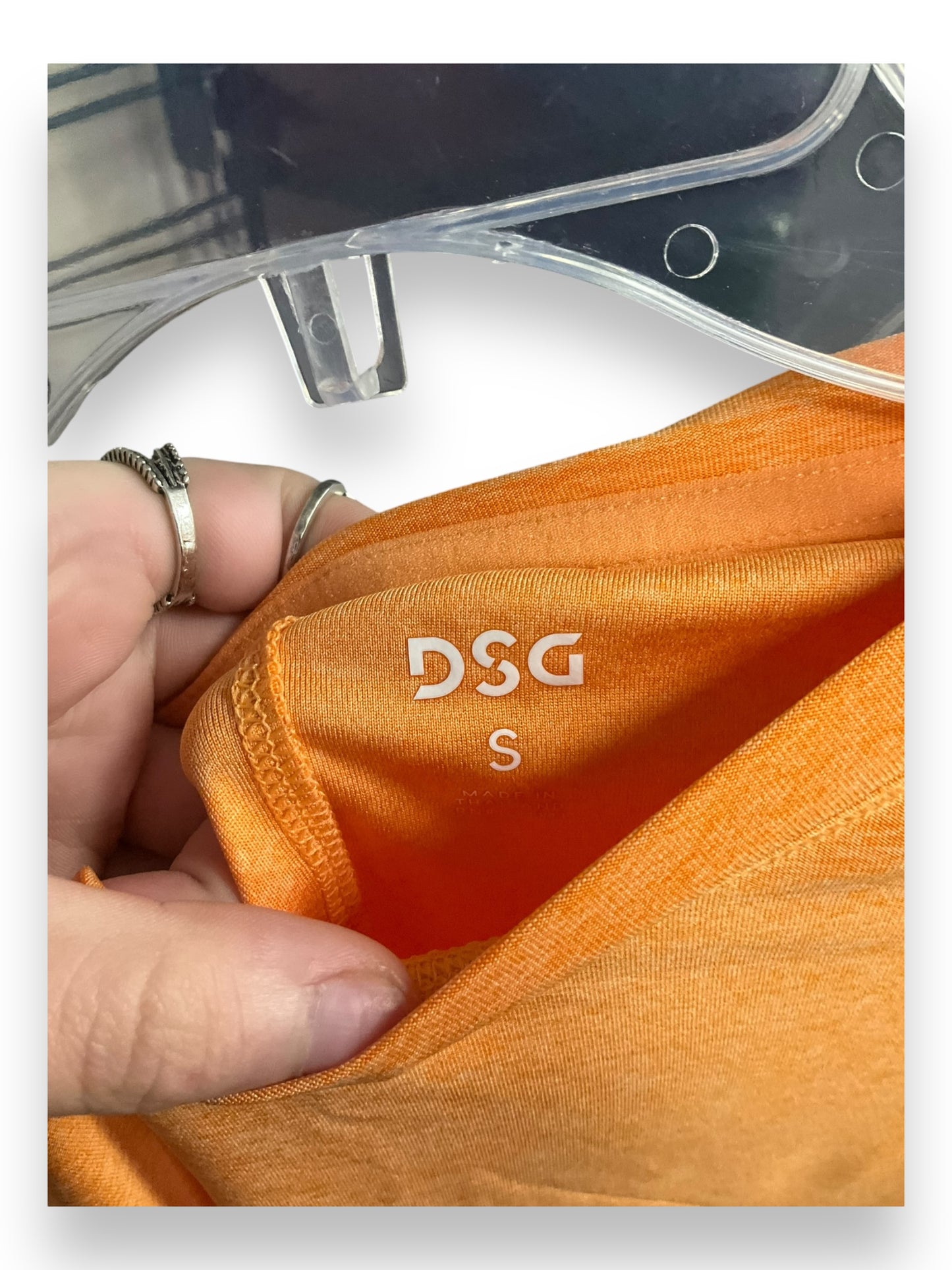 Top Short Sleeve Basic By Dsg Outerwear In Orange, Size: S