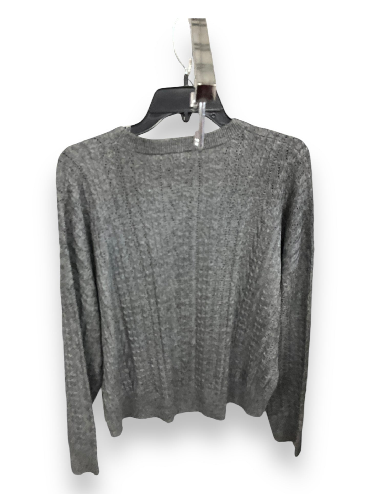 Top Long Sleeve By Como Vintage In Grey, Size: L