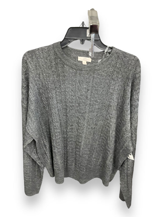 Top Long Sleeve By Como Vintage In Grey, Size: L