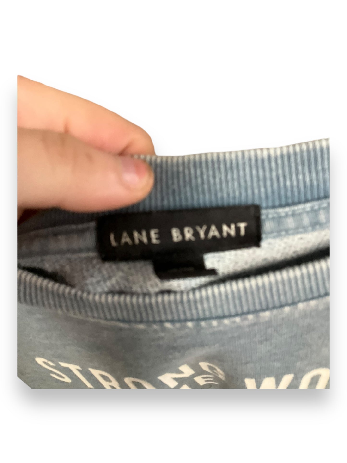 Top Long Sleeve By Lane Bryant In Blue, Size: 1x