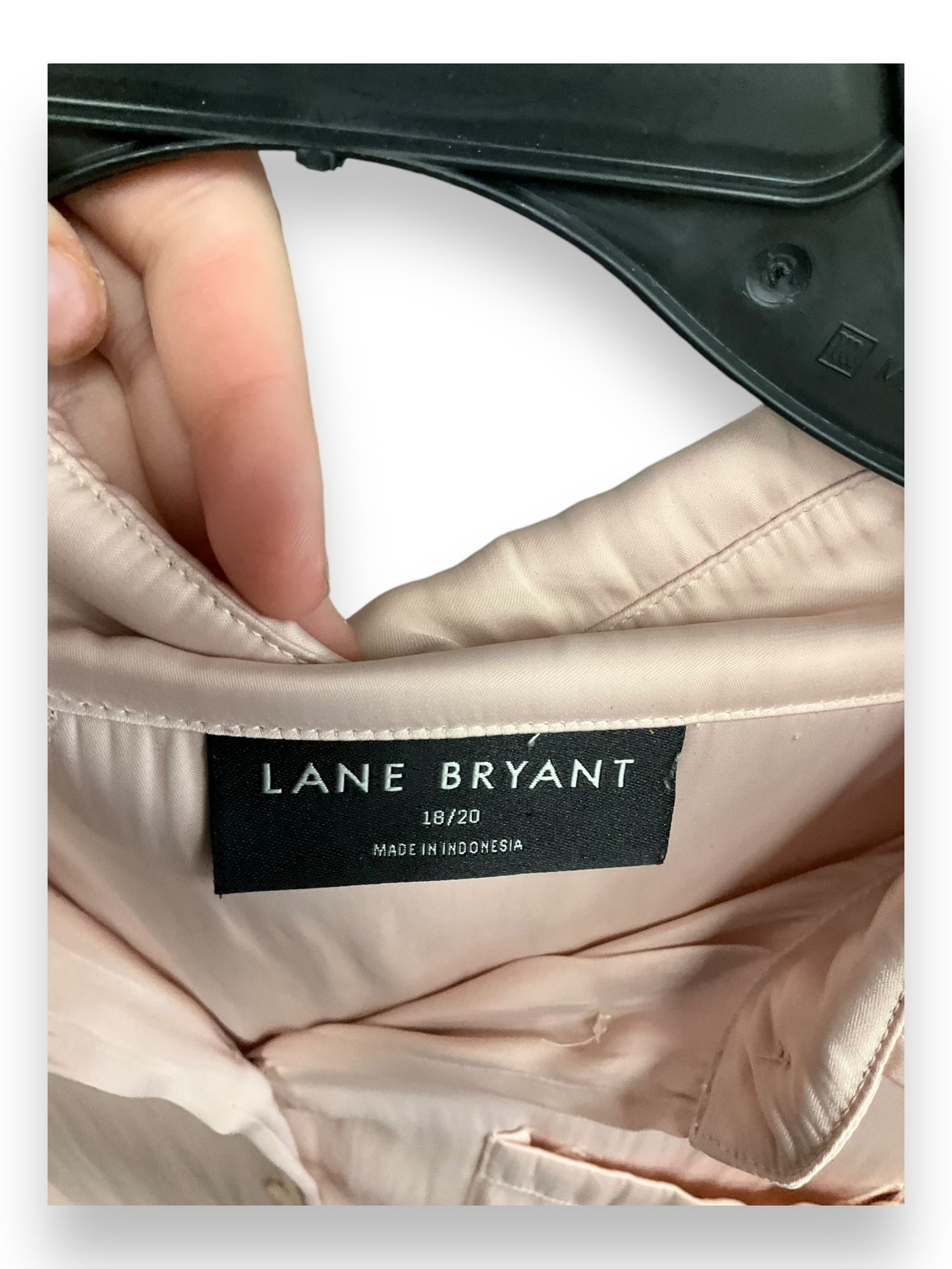 Blouse Long Sleeve By Lane Bryant In Pink, Size: 1x