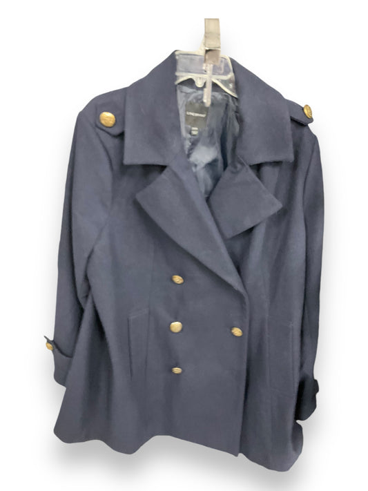 Coat Peacoat By Lane Bryant In Navy, Size: 2x