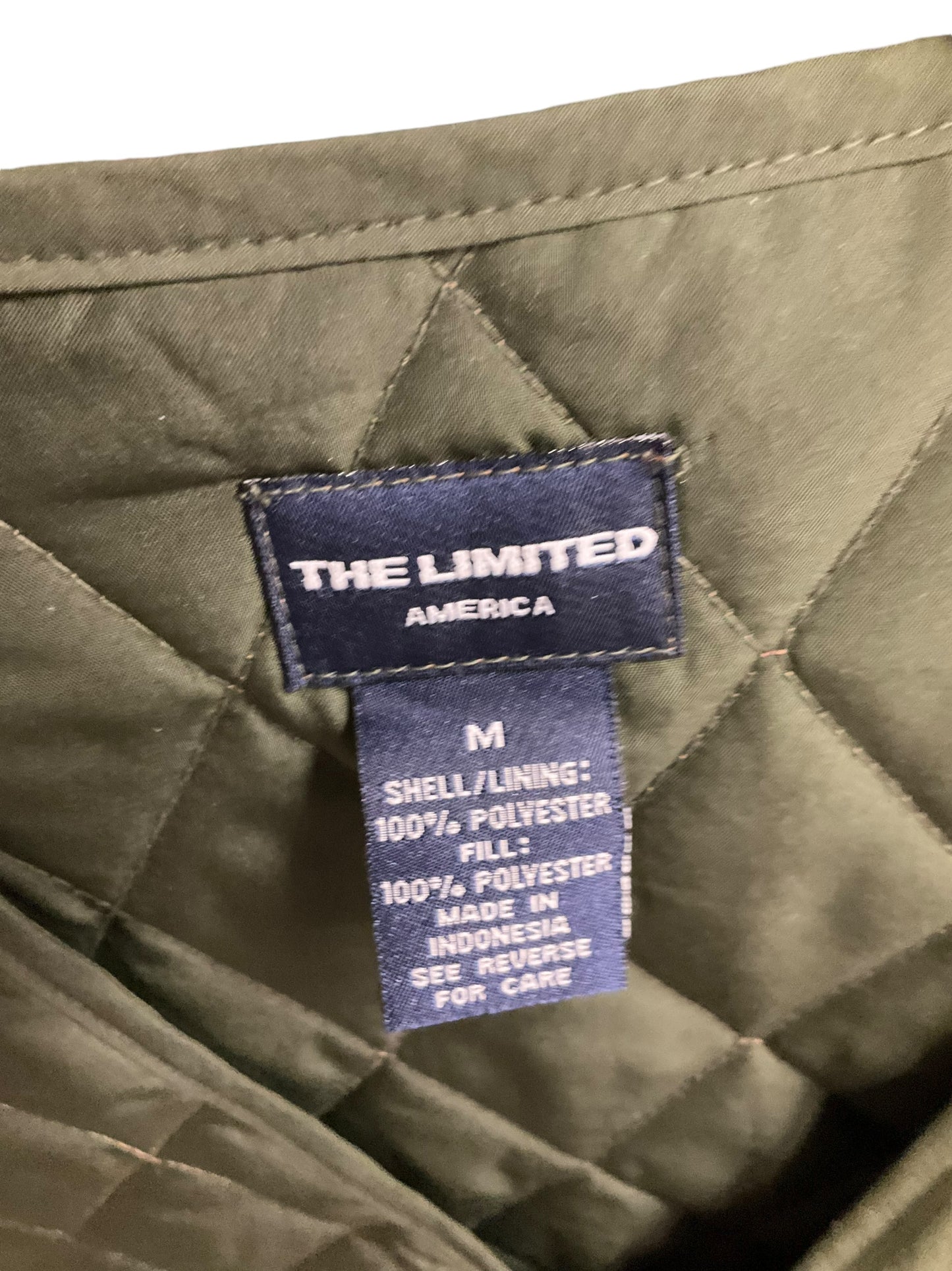 Vest Puffer & Quilted By Limited In Green, Size: M