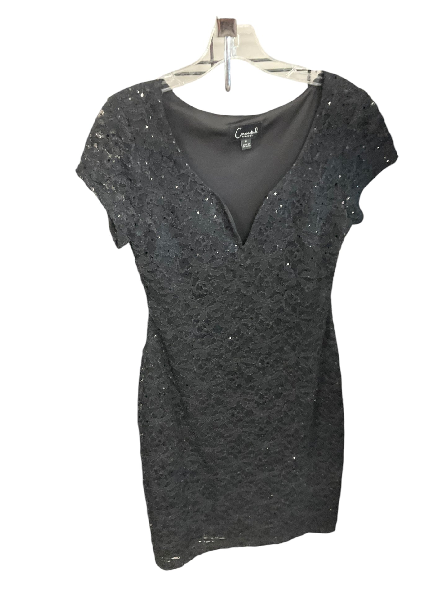 Dress Casual Midi By Connected Apparel In Black, Size: 6