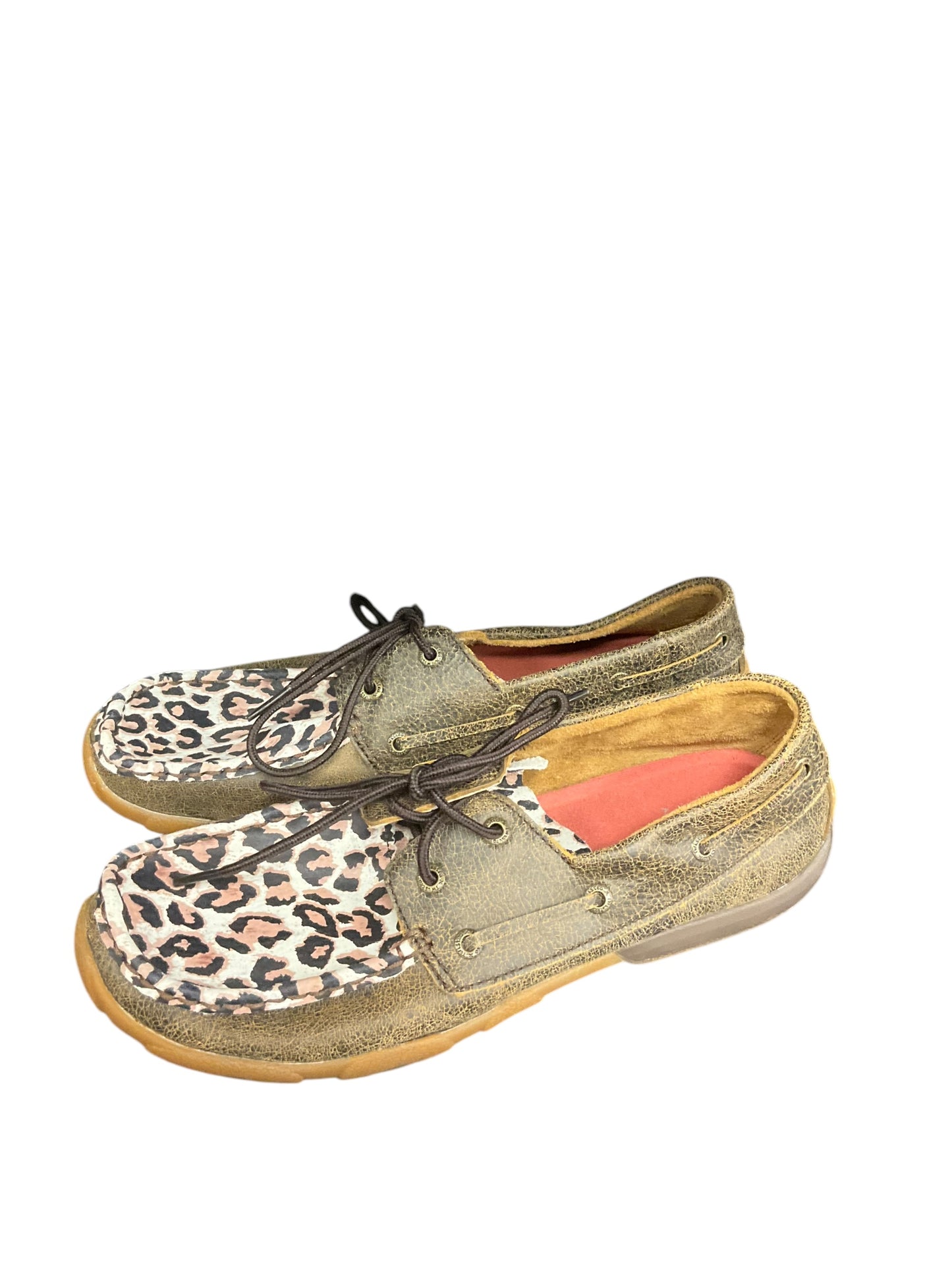 Shoes Flats By Clothes Mentor In Animal Print, Size: 9