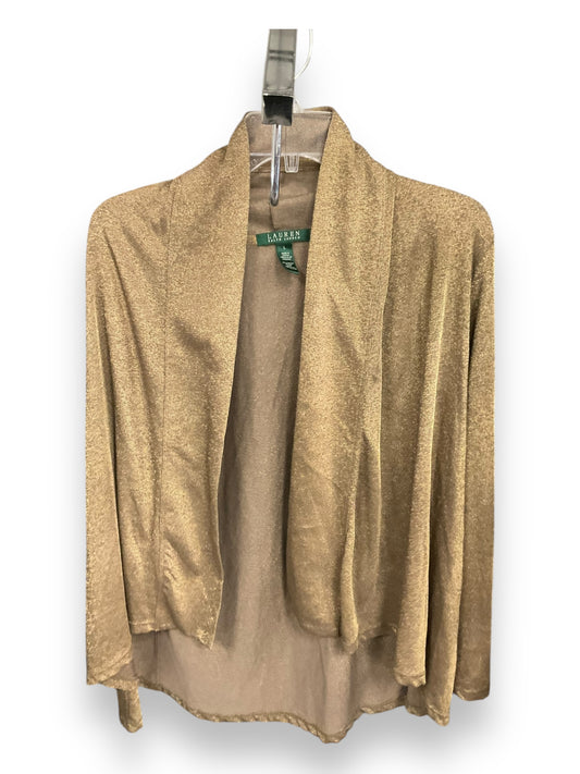 Cardigan By Lauren By Ralph Lauren In Gold, Size: L