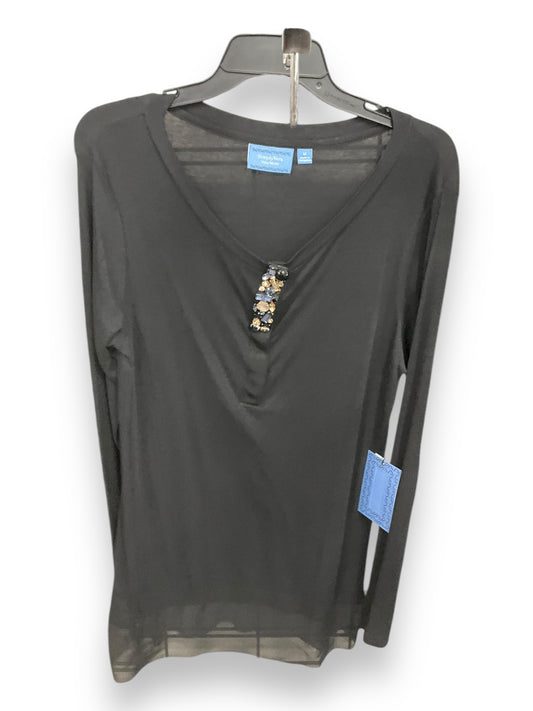 Top Long Sleeve By Simply Vera In Black, Size: M