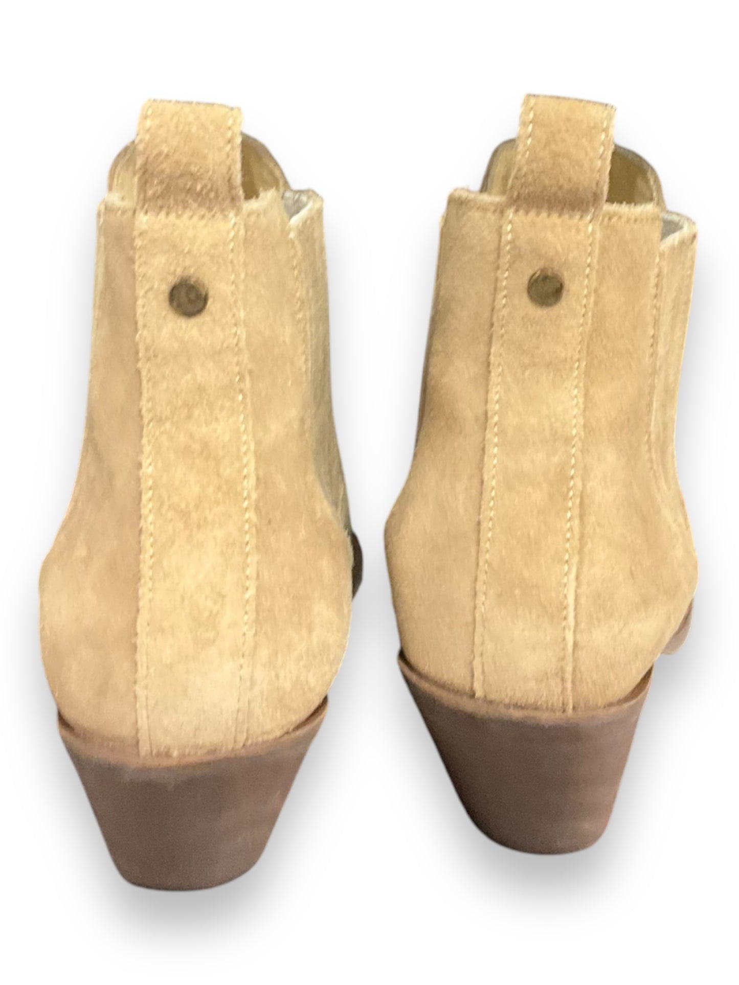 Boots Ankle Heels By Clothes Mentor In Beige, Size: 8.5