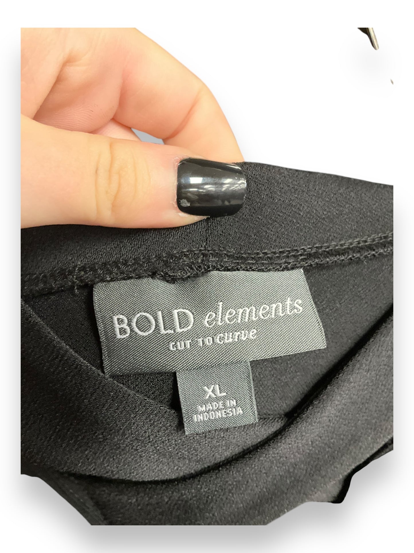 Top Long Sleeve By Bold Elements In Black, Size: Xl