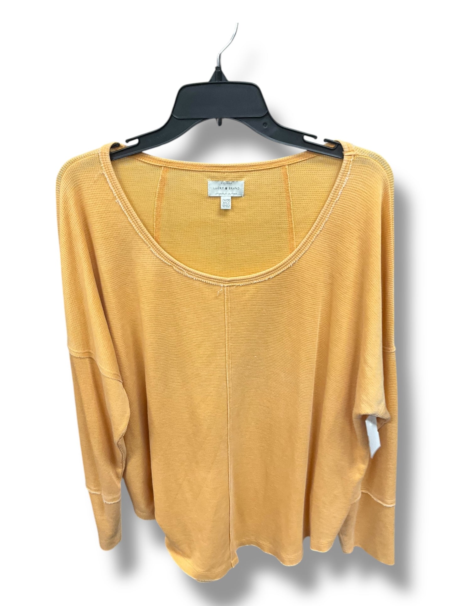 Top Long Sleeve By Lucky Brand In Yellow, Size: 2x