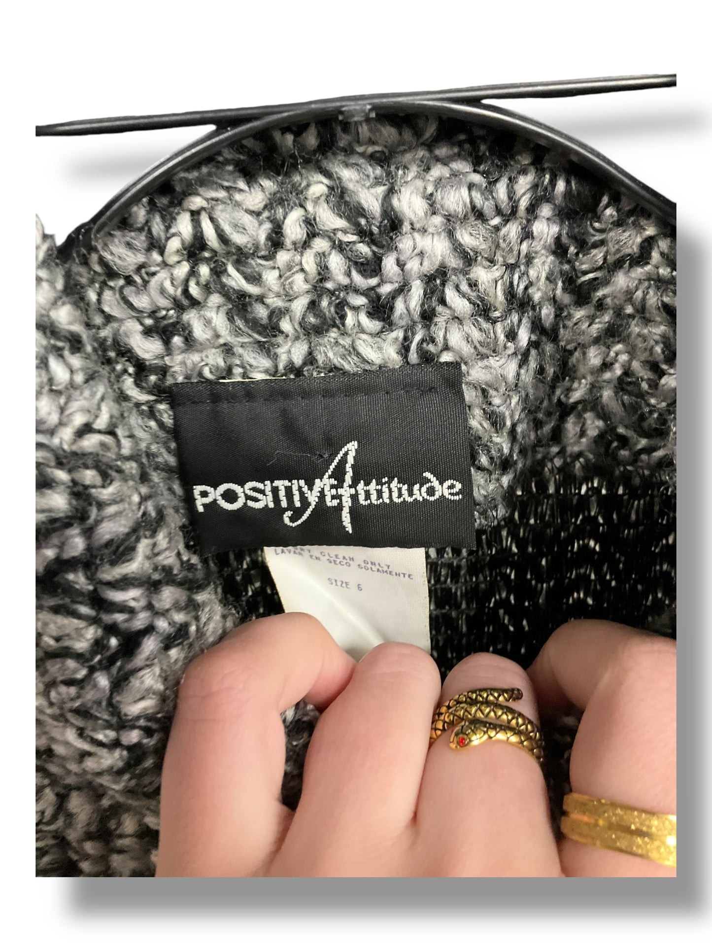 Jacket Other By Positive Attitude In Grey, Size: 6