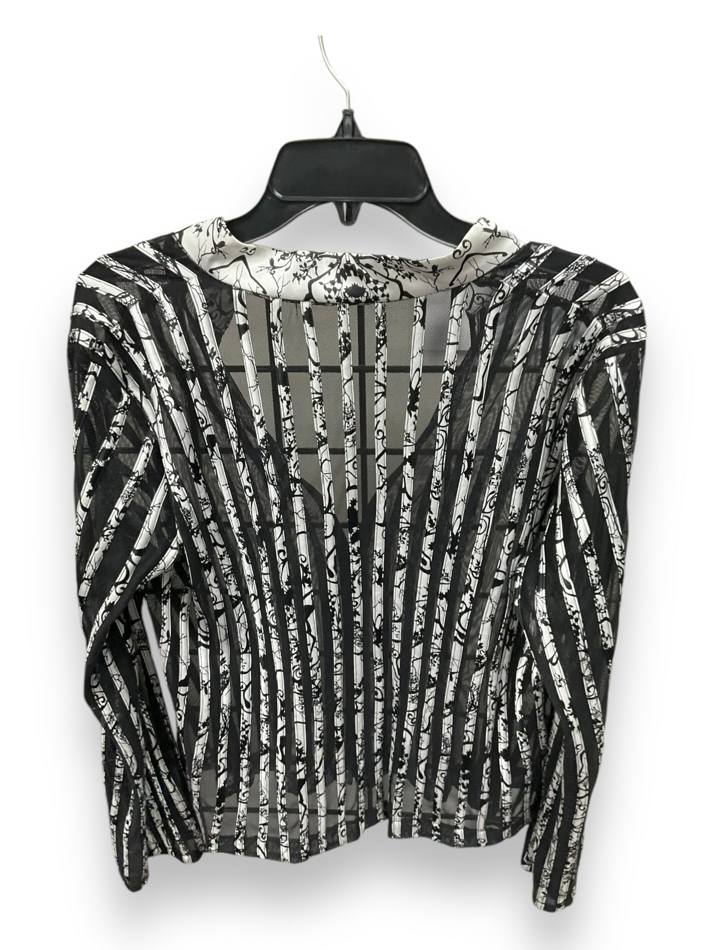 Top Long Sleeve By Clothes Mentor In Black & Silver, Size: Xl