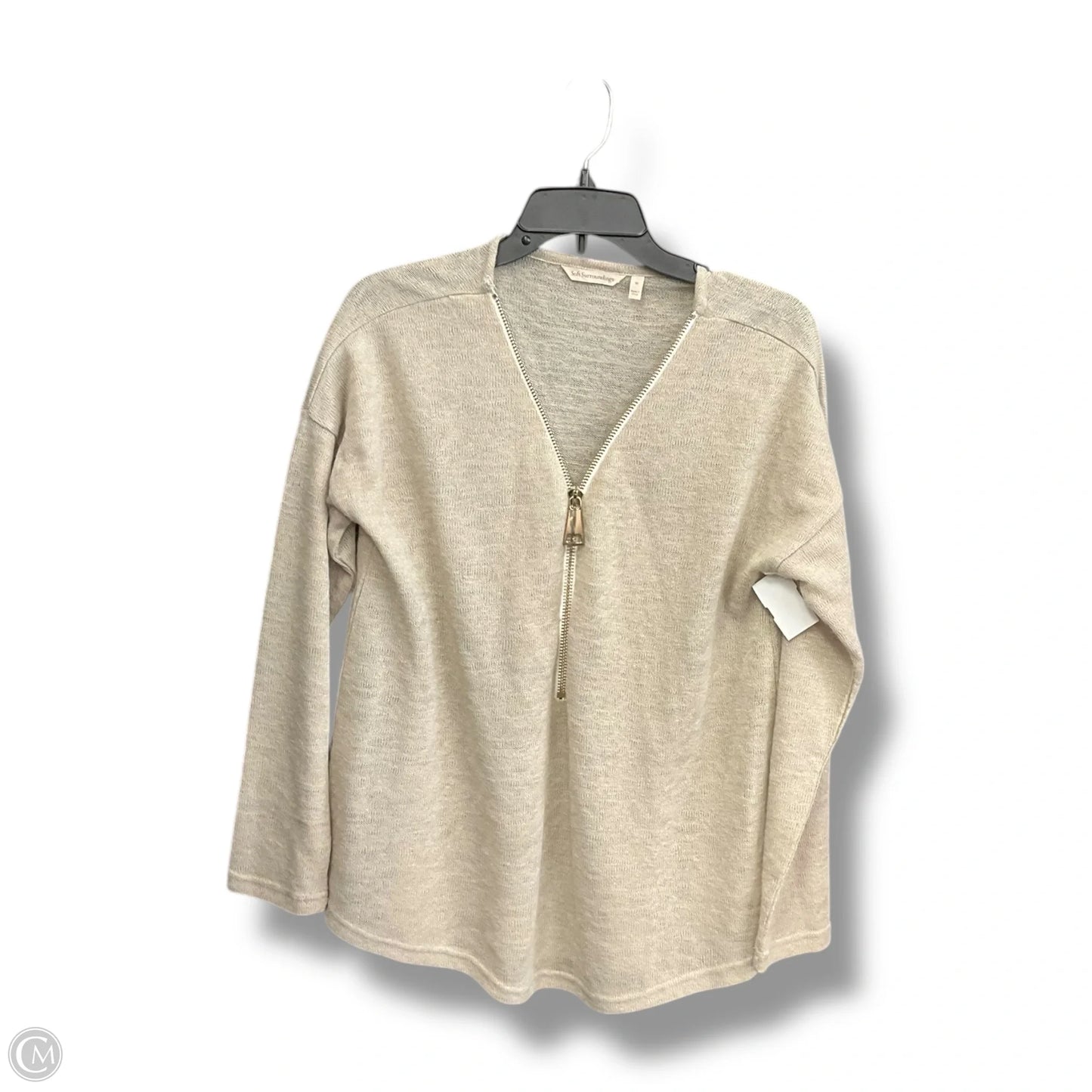 Top Long Sleeve By Soft Surroundings In Tan, Size: M