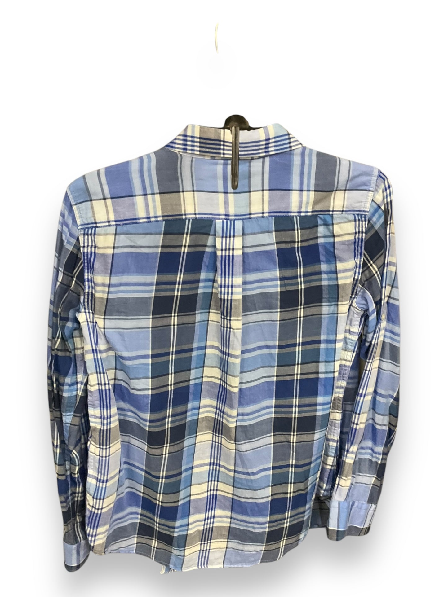 Blouse Long Sleeve By Lauren By Ralph Lauren In Blue, Size: S