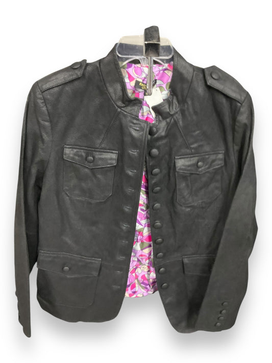 Jacket Leather By Twiggy London Hsn In Black, Size: L