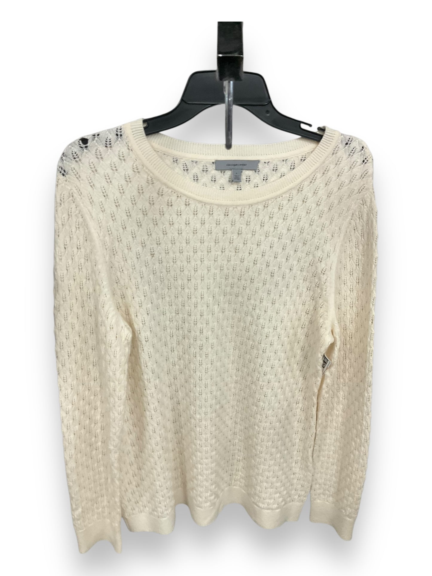 Sweater By Classiques Entier In Ivory, Size: L