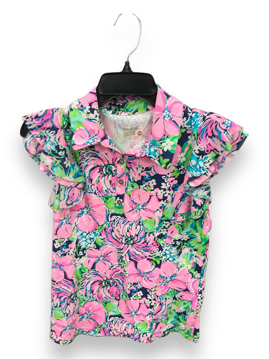 Top Short Sleeve Designer By Lilly Pulitzer In Multi-colored, Size: M