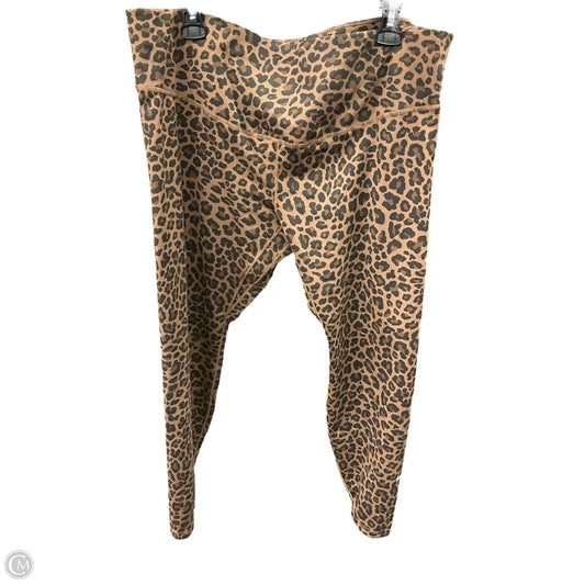Athletic Leggings By Nike Apparel In Animal Print, Size: 2x