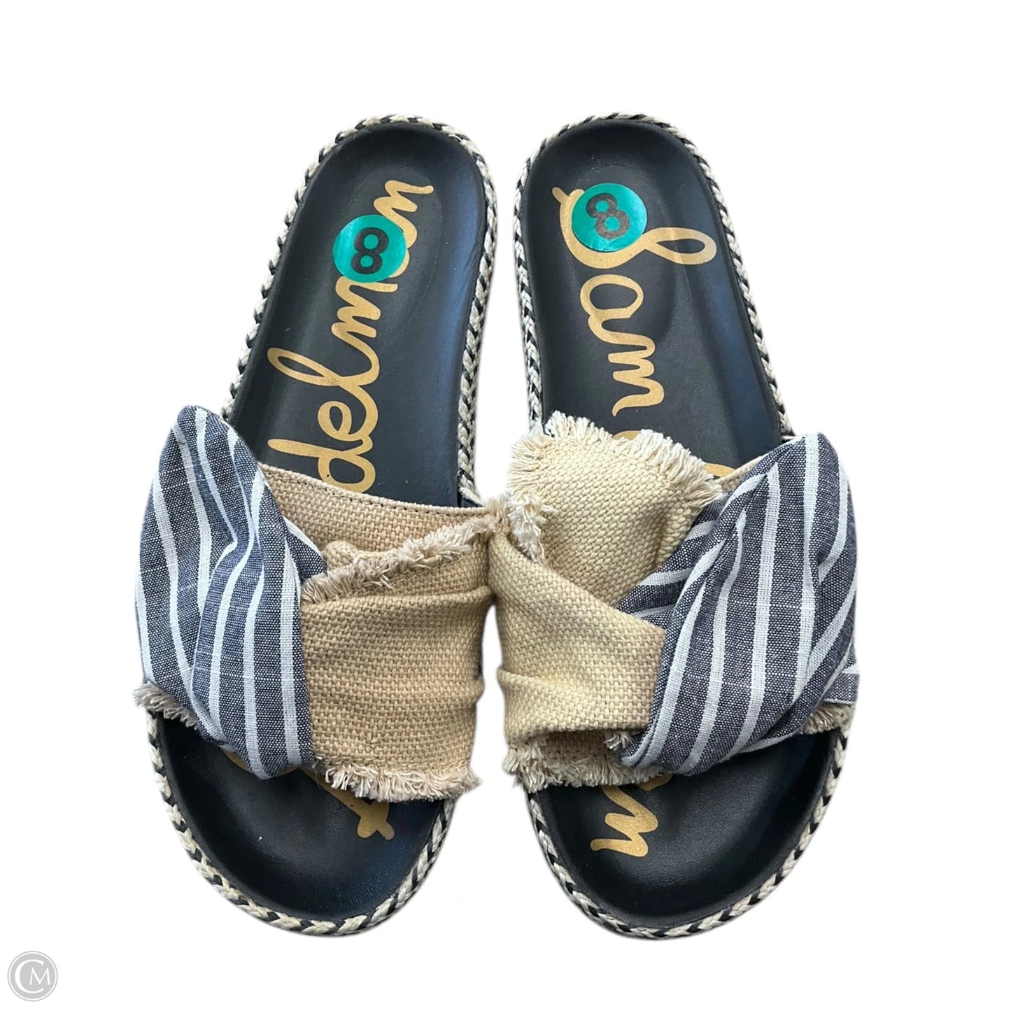 Sandals Flats By Sam Edelman In Blue & Tan, Size: 8