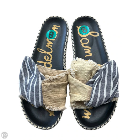 Sandals Flats By Sam Edelman In Blue & Tan, Size: 8