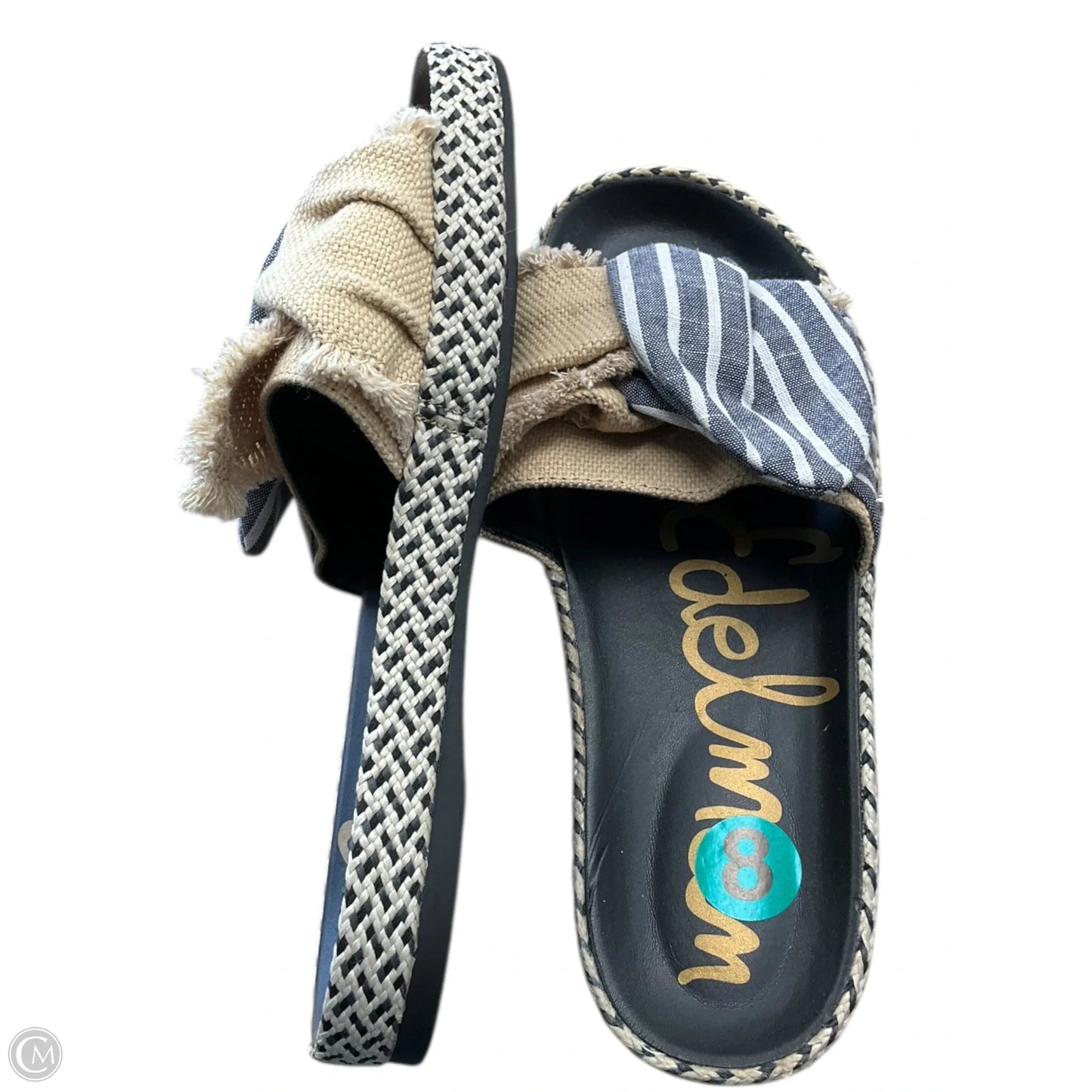 Sandals Flats By Sam Edelman In Blue & Tan, Size: 8