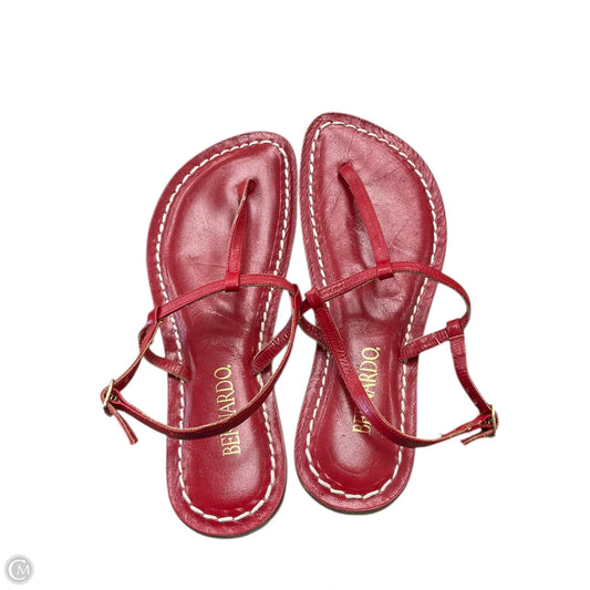 Sandals Flats By Bernardo In Red, Size: 8