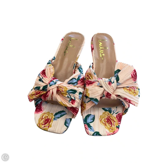 Sandals Flats By Lulus In Multi-colored, Size: 8.5