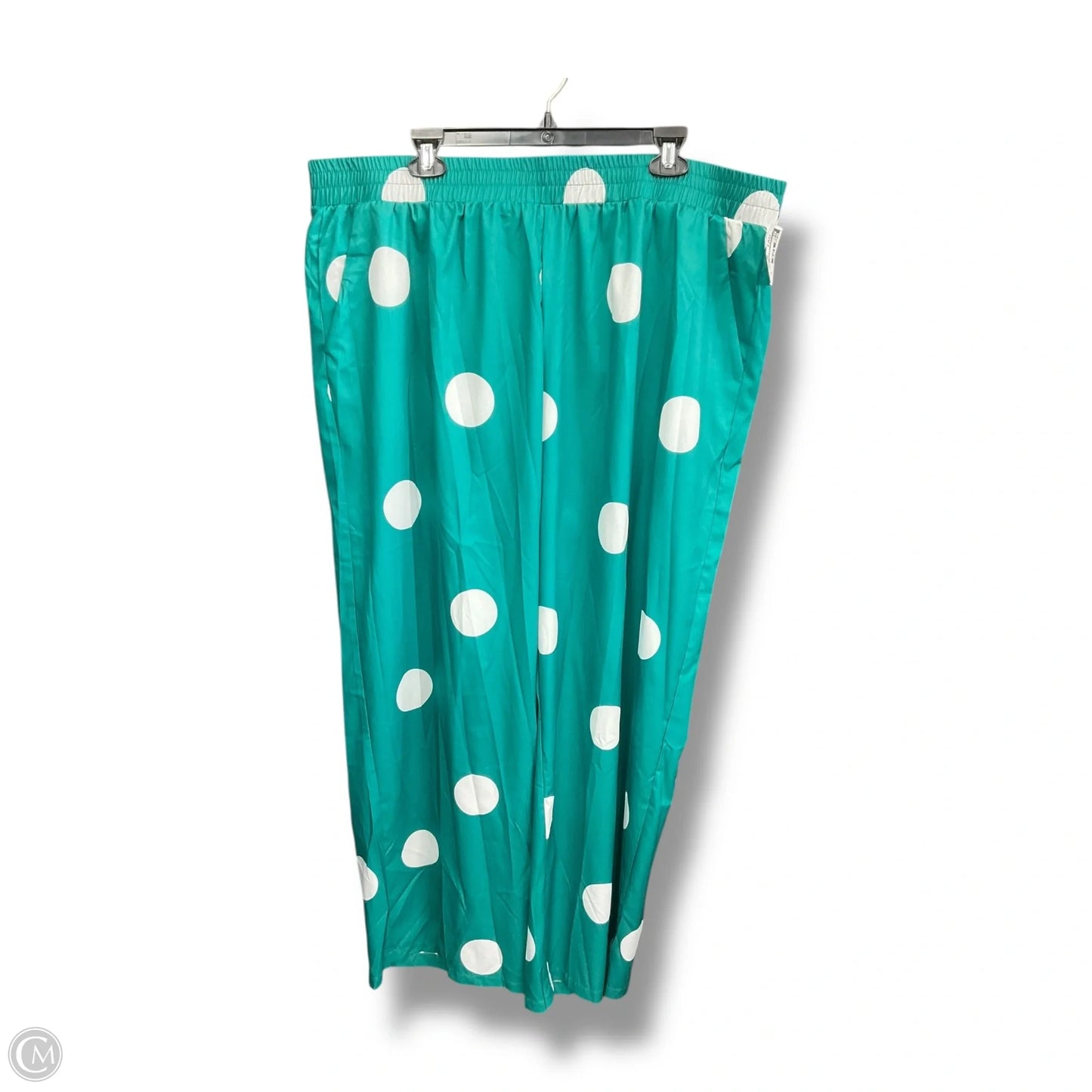 Pants Set 2pc By Clothes Mentor In Green & White, Size: 4x