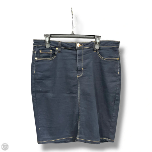 Skirt Midi By Jones New York In Blue Denim, Size: 14