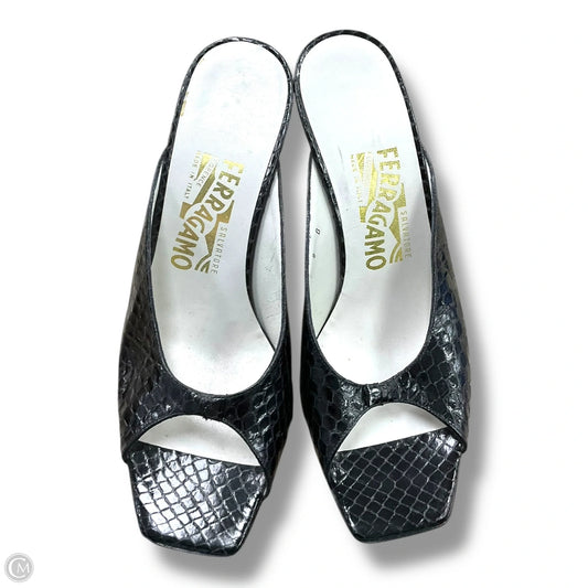 Shoes Designer By Ferragamo In Black, Size: 8