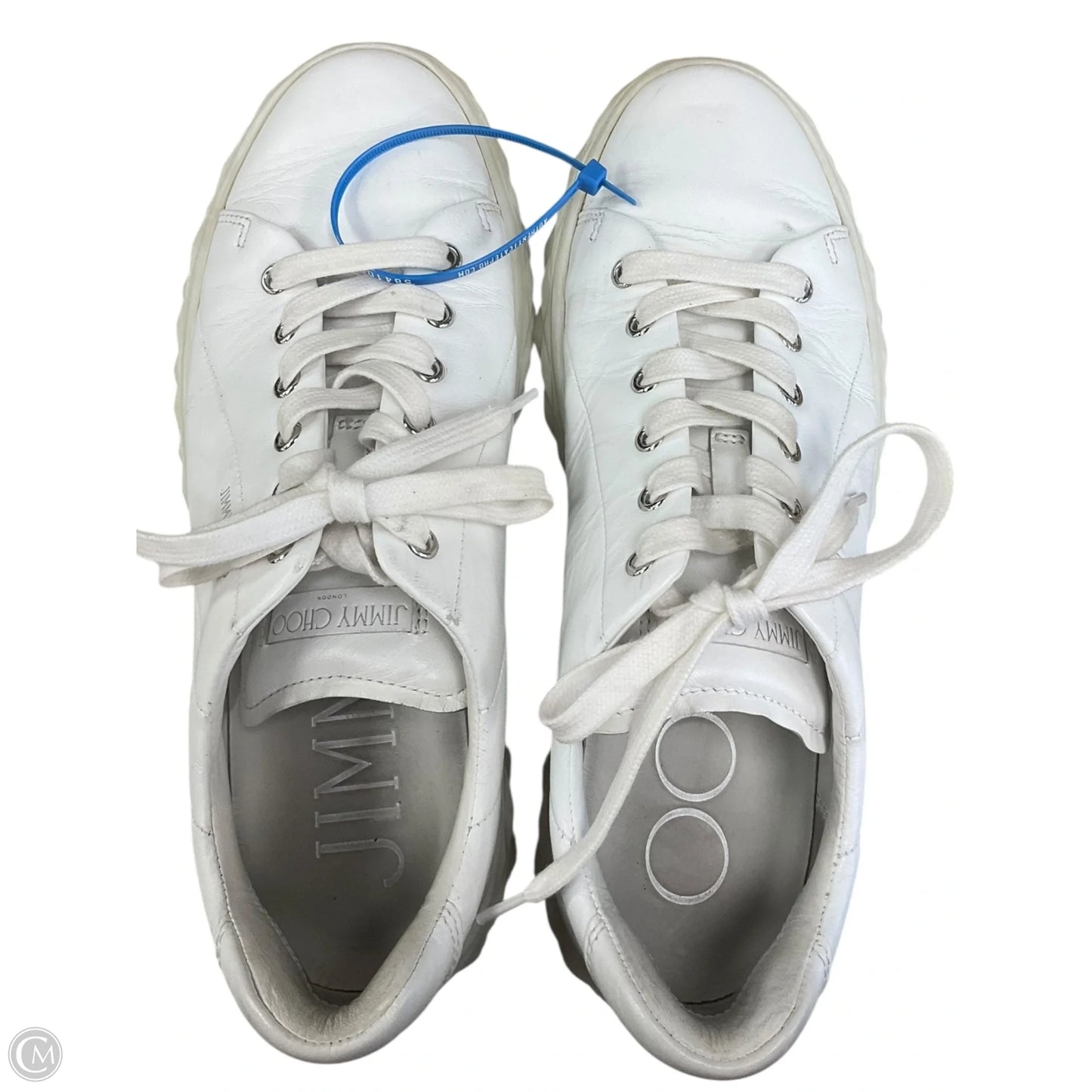 Shoes Luxury Designer By Jimmy Choo In White, Size: 8.5