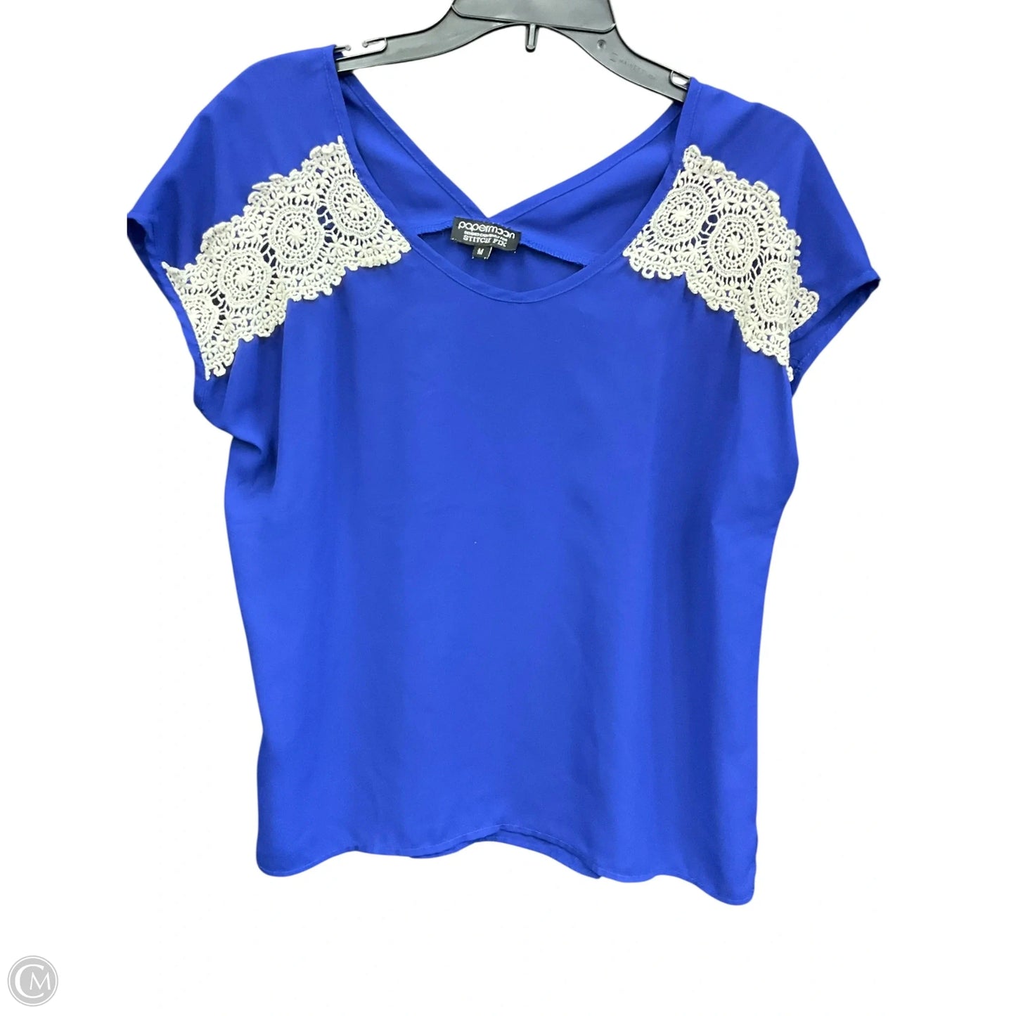 Top Sleeveless By Papermoon In Blue, Size: M