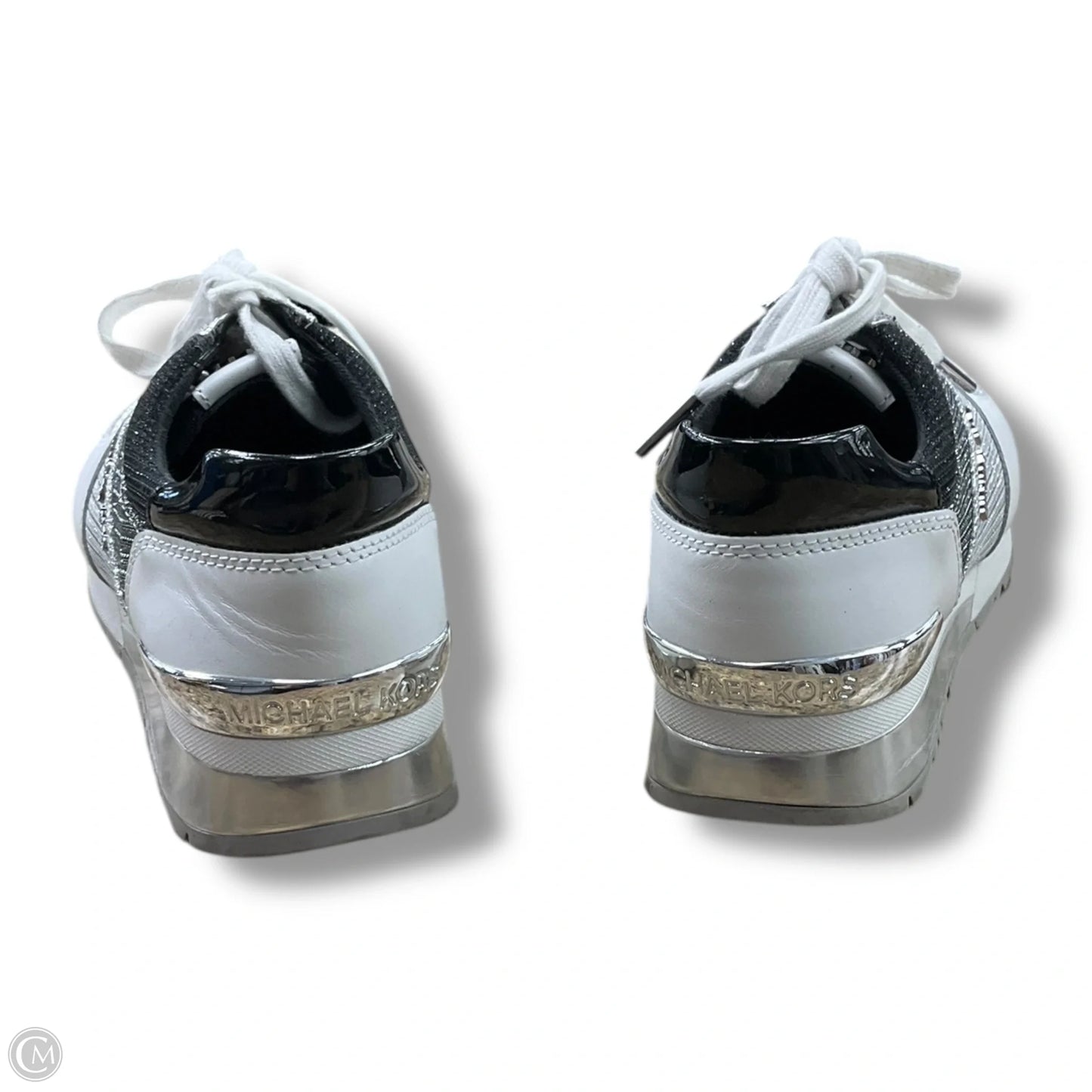 Shoes Sneakers By Michael By Michael Kors In Black & Silver, Size: 7.5