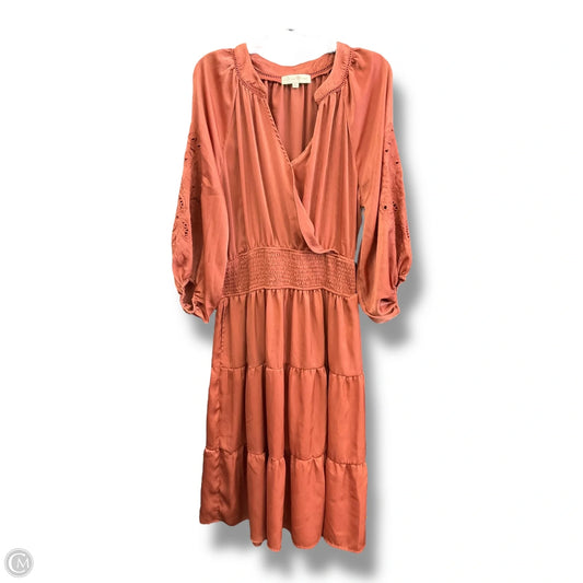 Dress Casual Midi By Penelope Rose In Brown, Size: Xl