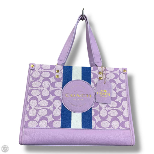 Handbag Designer By Coach, Size: Medium ( light peeling of handles)