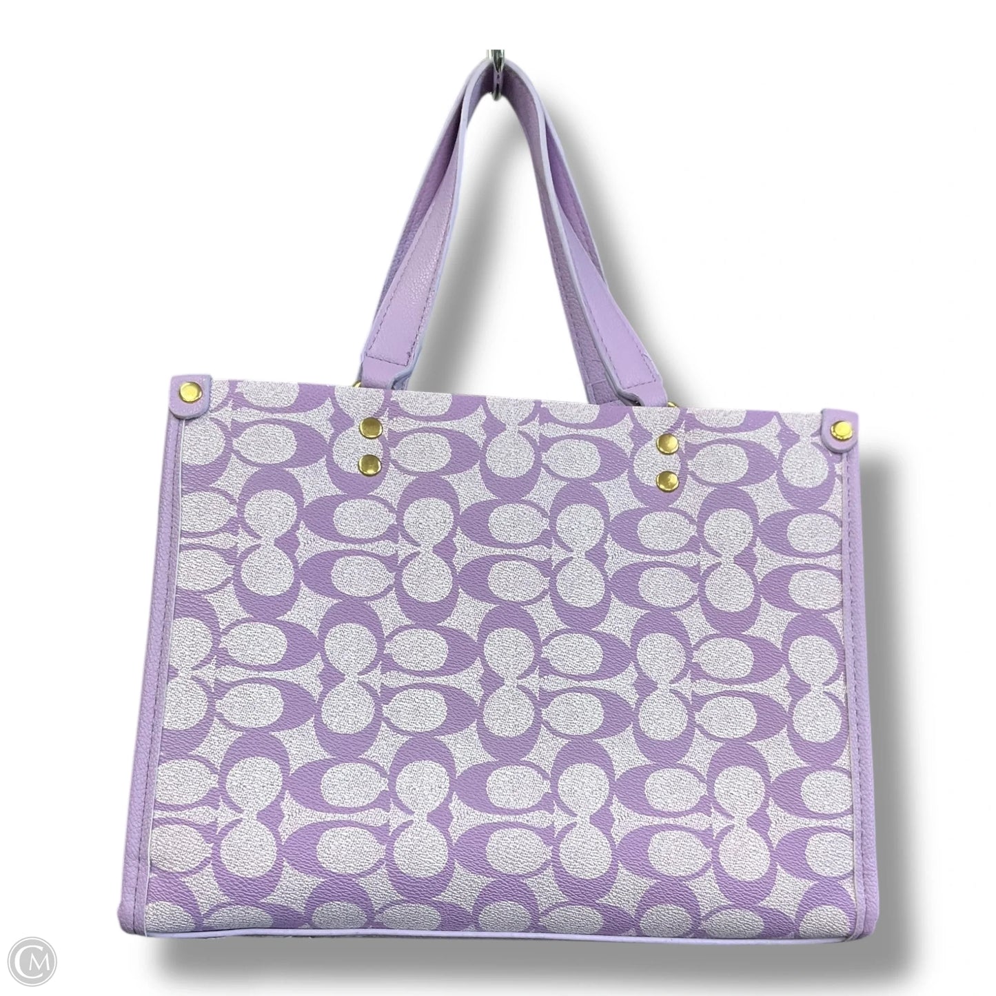 Handbag Designer By Coach, Size: Medium ( light peeling of handles)
