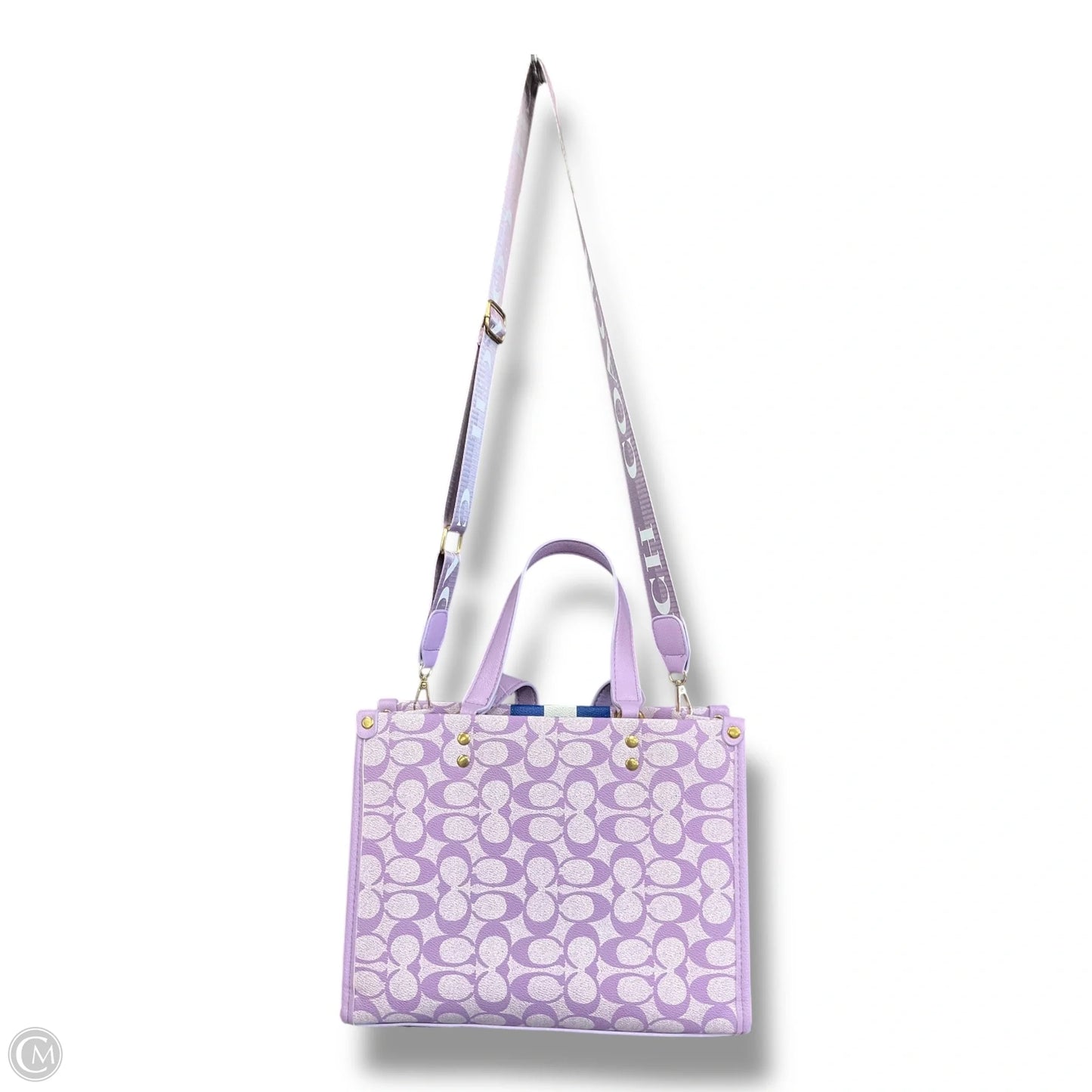 Handbag Designer By Coach, Size: Medium ( light peeling of handles)