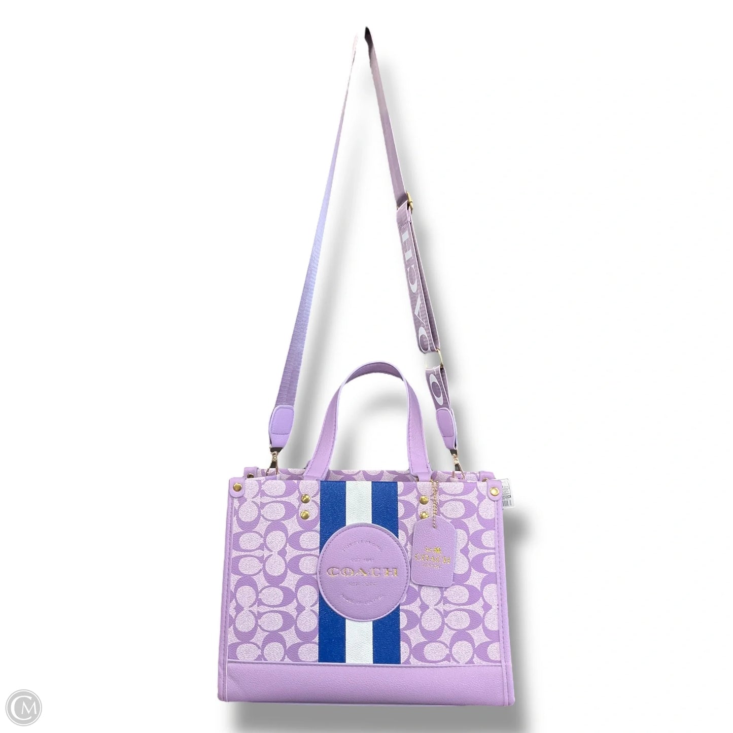 Handbag Designer By Coach, Size: Medium ( light peeling of handles)