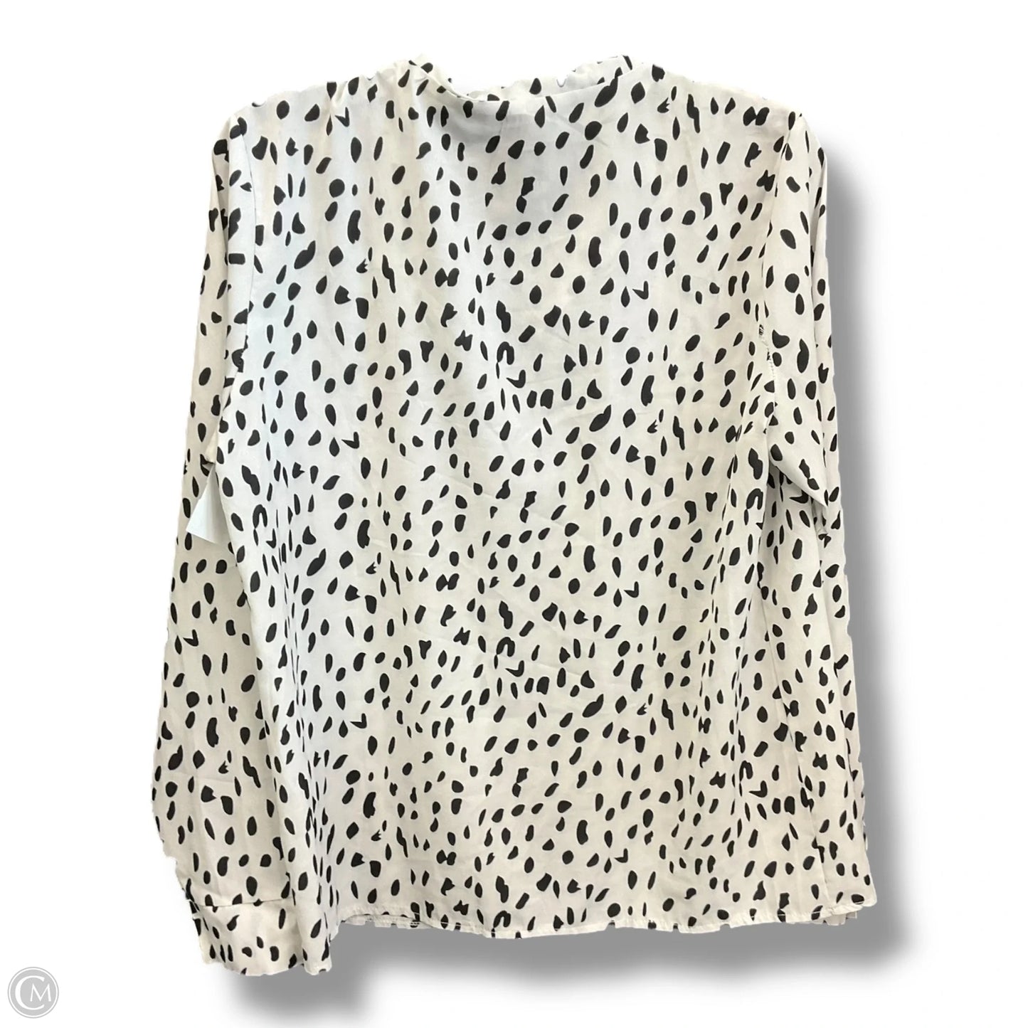 Blouse Long Sleeve By Clothes Mentor In Black & White, Size: Xl