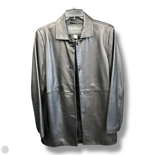 Jacket Leather By Banana Republic In Black, Size: M