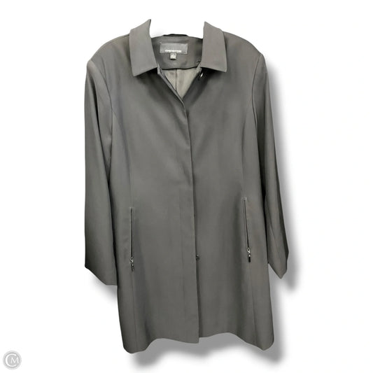 Coat Trench Coat By Jones New York In Black, Size: L