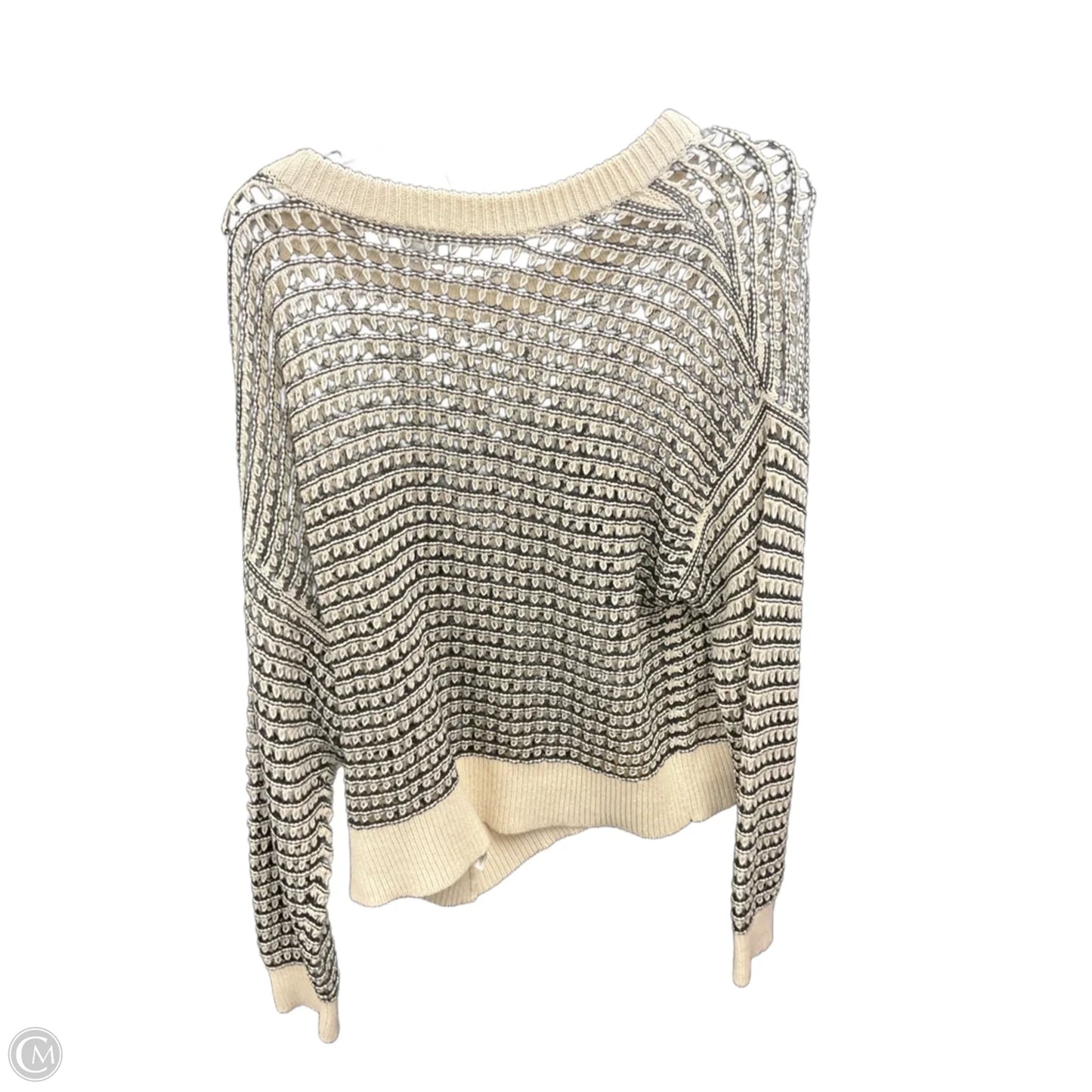 Sweater By Old Navy In Black & Cream, Size: L
