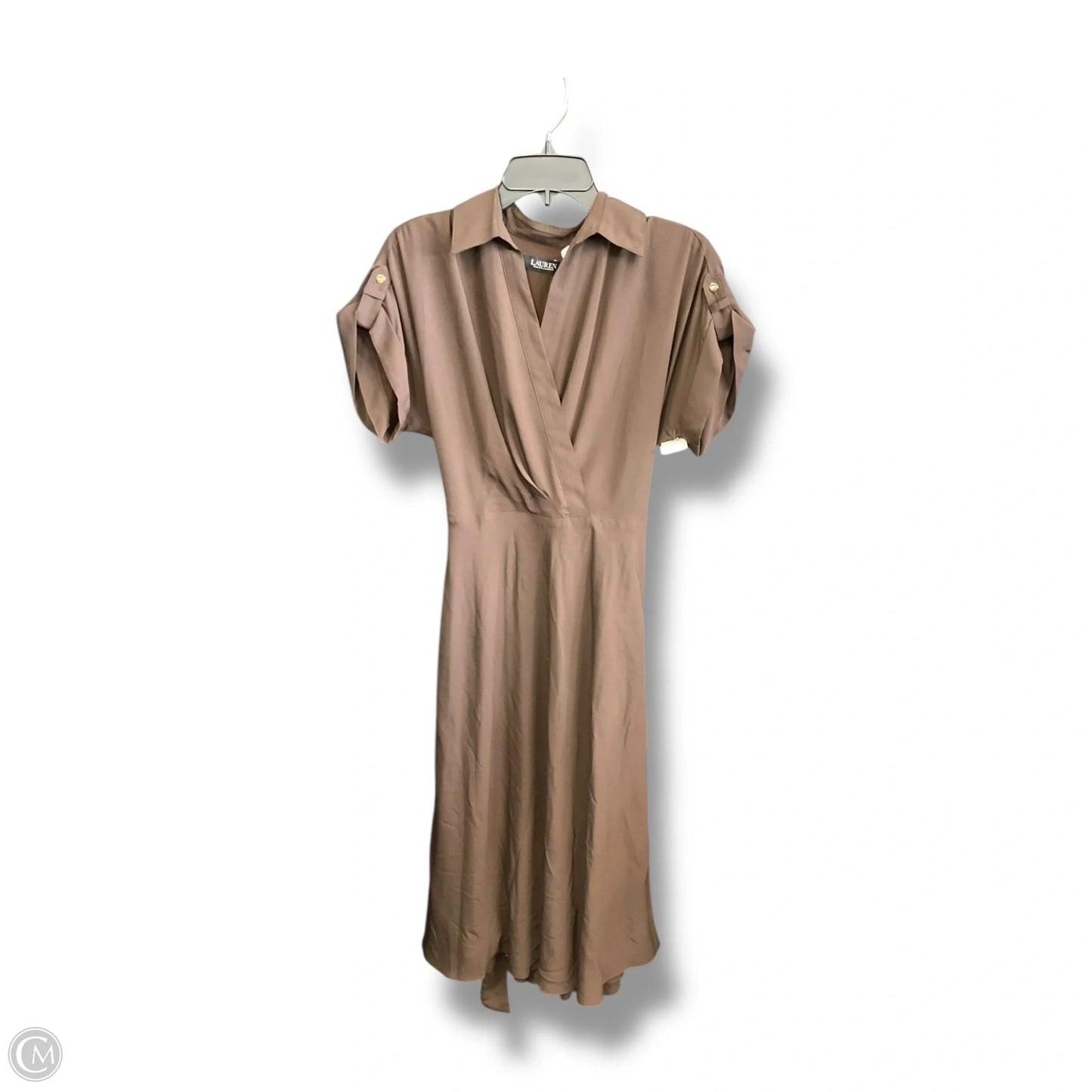 Dress Casual Midi By Lauren By Ralph Lauren In Brown, Size: S
