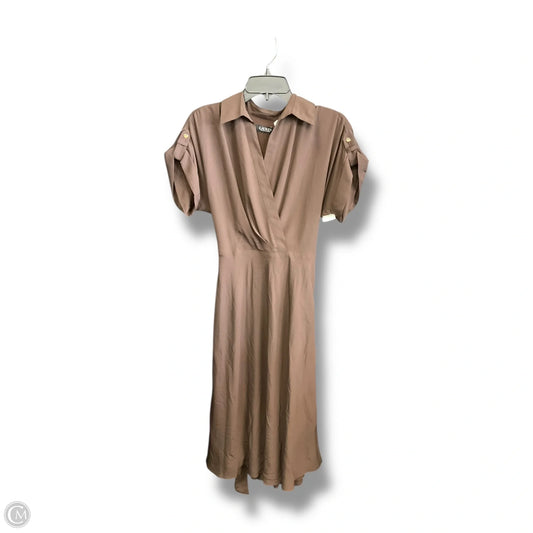 Dress Casual Midi By Lauren By Ralph Lauren In Brown, Size: S