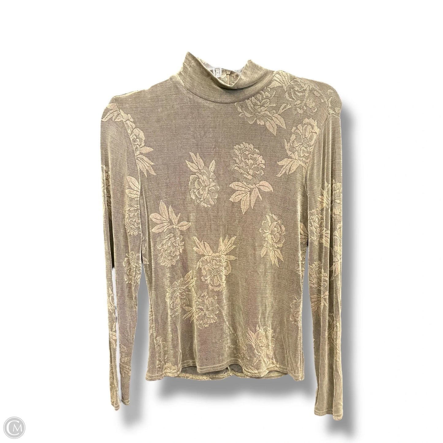 Top Long Sleeve Designer By Neiman Marcus In Brown, Size: S