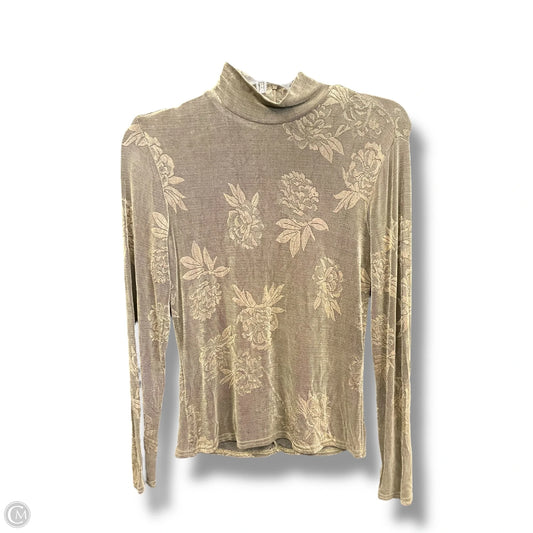 Top Long Sleeve Designer By Neiman Marcus In Brown, Size: S