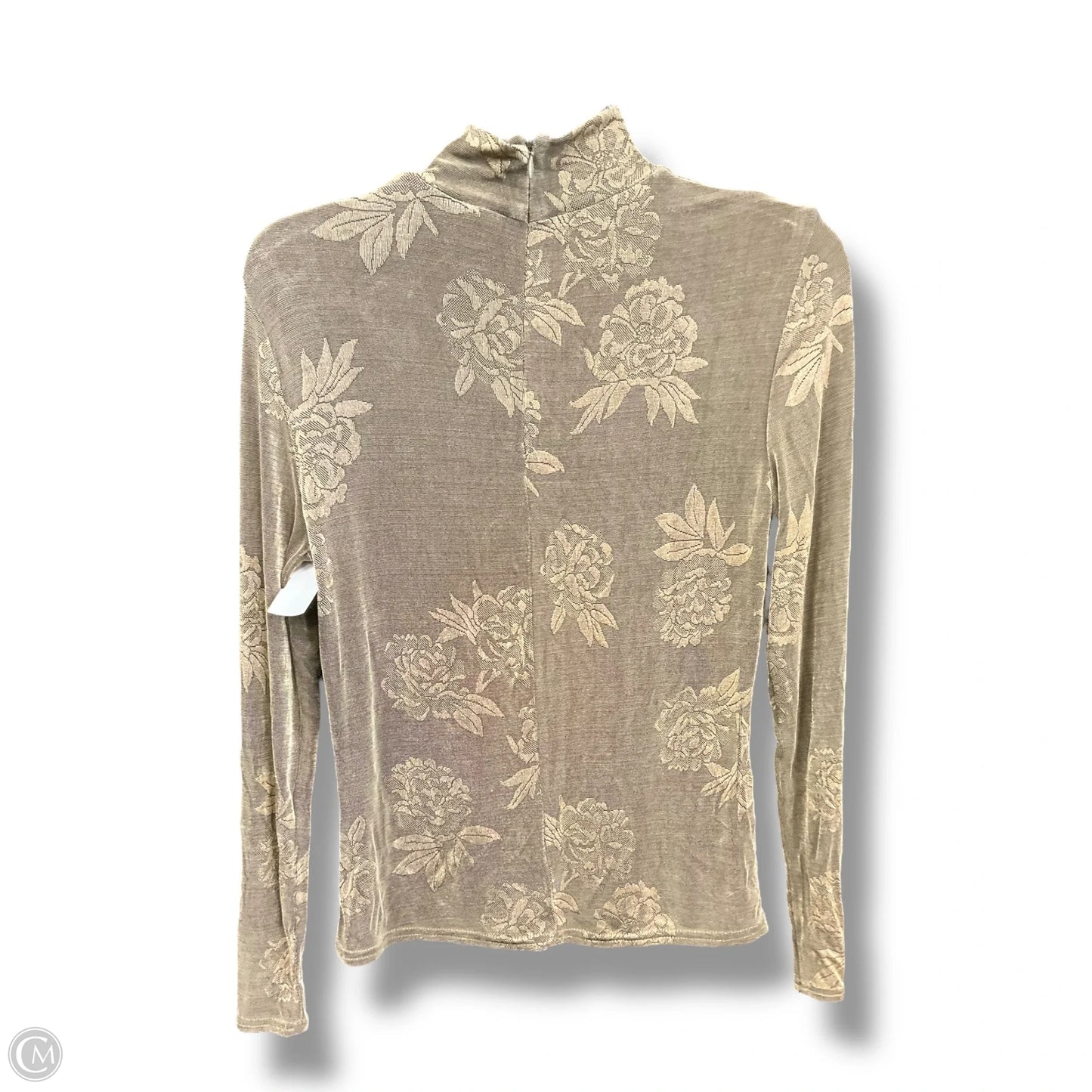Top Long Sleeve Designer By Neiman Marcus In Brown, Size: S