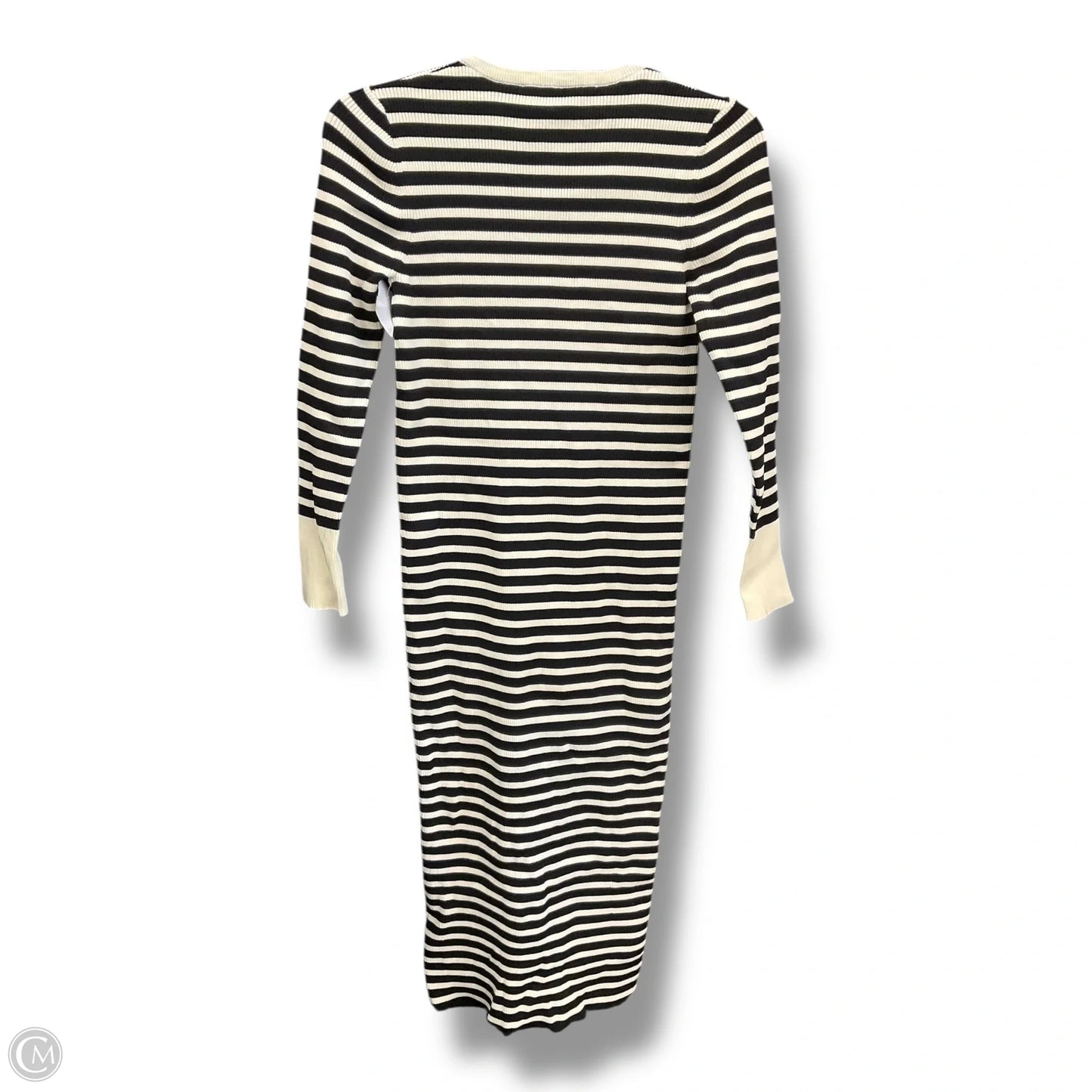 Dress Sweater By Zara In Black & Cream, Size: M